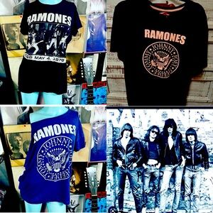 🖤 RAMONES T-SHIRT LOT! PUNK ROCK MUSIC 1970-1980’s. 3 SHIRTS. ALL FIT LIKE LARGE